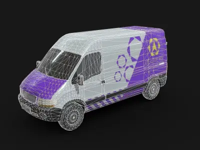 Generic Delivery Van  Low-poly 3D model