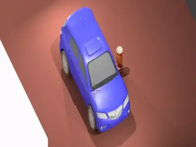car blue 3D model