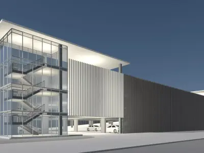Parking garage building 25-23 3D model