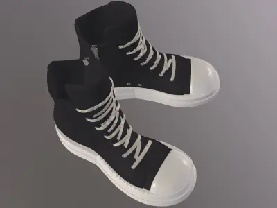RICK OWENS RAMONES SHOES PBR Low-poly 3D model