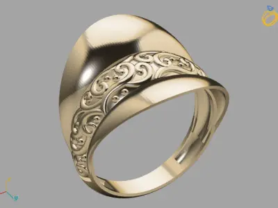 Women Plain Ring STL Models Womens Ring 3dmodels 3D print model 3D print model 34