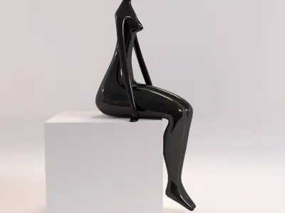 A statuette of a lady 1 3D model