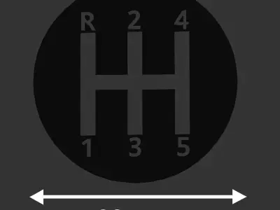 3D Printable Golfball-Style Gear Knob - Dogleg 5-Speed Edition  3D print model