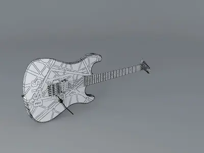 Eddie Van Halen Kramer Baretta 5150 guitar Free 3D model