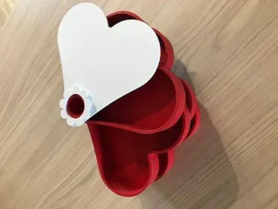 Boite coeur porte stylos 3D print model