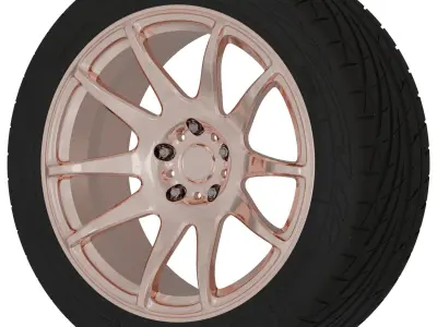 ESR SR08 Aftermarket Wheel Low-poly 3D model