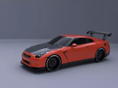 Nissan GTR  SPAC V10   MODIFIED Low-poly 3D model