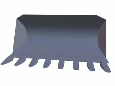 Loader Bucket Low-poly 3D model