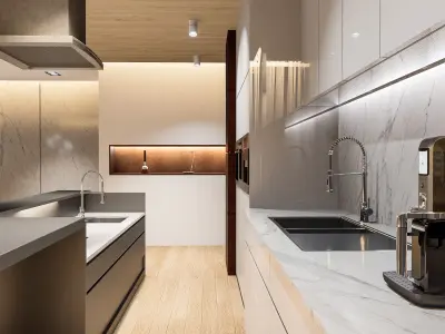 Modern living - C3 3D model