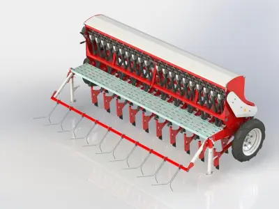 WG 1022 - Mounted mechanical seed drill 3D model