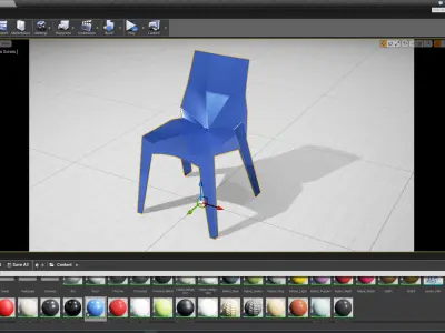 Karim Rashid Poly Chair UE4 Low-poly 3D model