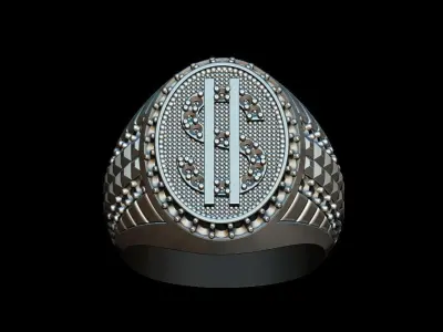 Dollar coin ring 3D print model
