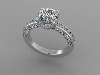 Diamond ring 3D print model 66