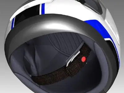 Motorcycle Helmet Textured 3D model