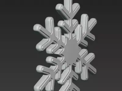  snowflake ornament 3D print model