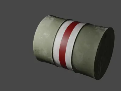 Barrel oil  Old Steel Barrel Drum  Old Barrel drum 3D model