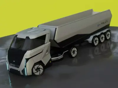 Truck concept TRK 23  Low-poly 3D model