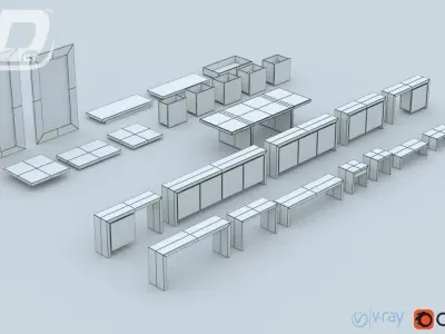 Beela Furniture Set 3D model