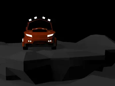 car modern concep design Low-poly 3D model