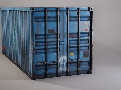 Shipping Container Low-poly 3D model