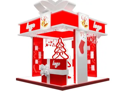  christmas kiosk booth a64 3D model