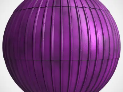 Roof Tile Materials 34- By 3 color Pbr By Sbsar 4k Low-poly 3D model