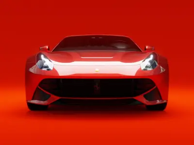 Ferrarri F12 Berlinetta Fully Rigged for blender 3D model