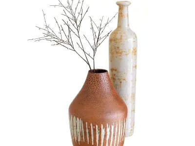 Crate and Barrel Euclid and Scoville Vases 3D model