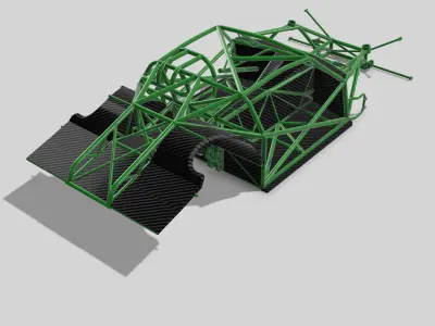 1967 STANG Fastback ProMod tubular chassis with floors tubs 3D print model