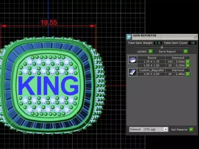 jewelry ring 3D print model 40
