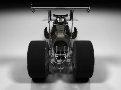 Drag racing car 3D model