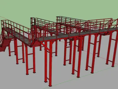 Truck Wash Gantry 3D model
