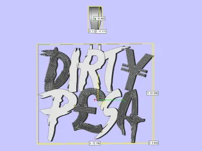 Iced Out Hip Hop dirty pesa Luxury Silver Pendant Flexing Money 3D print model