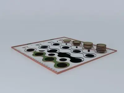 Ant-walk checkers game 3D model