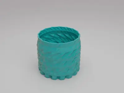 succulent flower pot 3D print model