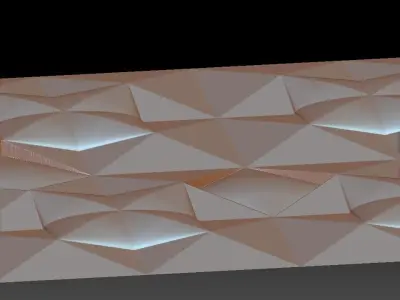 3D WALLPANEL triangular pattern 3D model