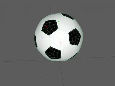 Rigged - Football - Soccer Ball - Squash and Stretch 3D model Low-poly 3D model