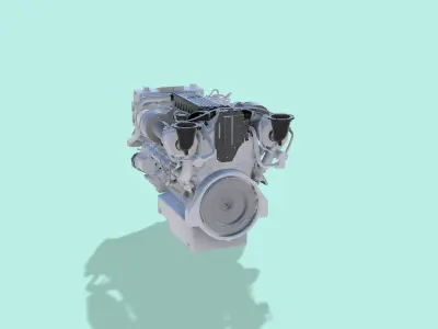 C32 MARINE DIESEL ENGINE CAT 3D print model