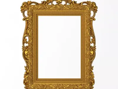 carved frame 3D model 13