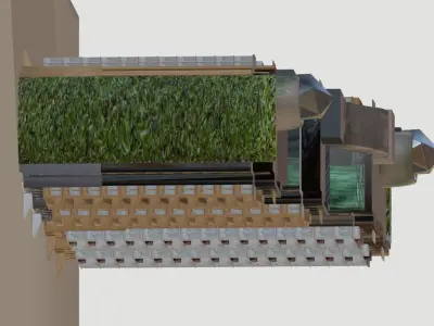 Building architect  Low-poly 3D model