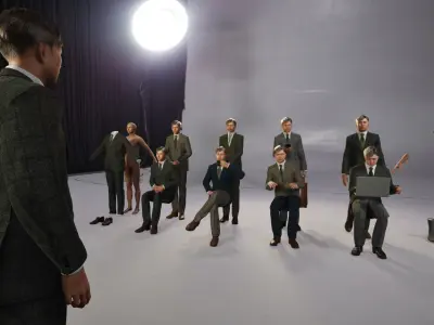 Modular Character - Asian Business Man - MS2 Low-poly 3D model