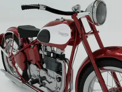 1948 Triumph Speed Twin 3D model