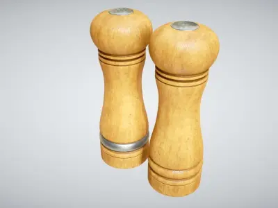 Salt and Pepper Cellar Low-poly 3D model
