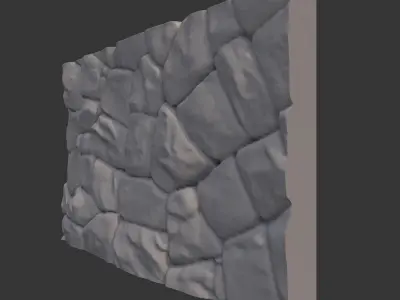 Weathered Rubble Stone Facade 3D model