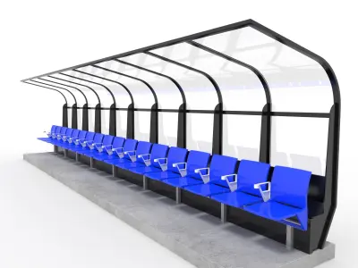 Soccer Bench 14 3D model