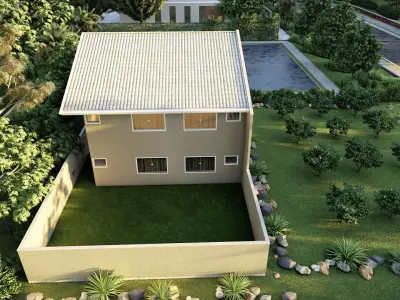 Casa Scene-villa-modern house 3D model