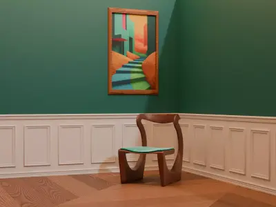 Woodys High Quality Chairs Colletion PBR 005 3D model