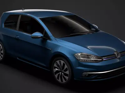 VW Golf TGI Bluemotion 3door Typ5G 2019 3D model