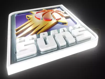 Phoenix Suns logo - Cinematic - 3D print 3D model