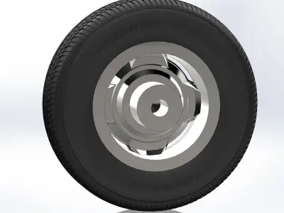 Wheels for scale model of Chevy 1955-57 3D print model